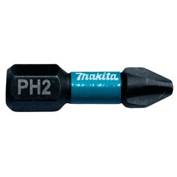 Punta Impact Black, PH2, 25 mm, 2 pcs Makita B-63616