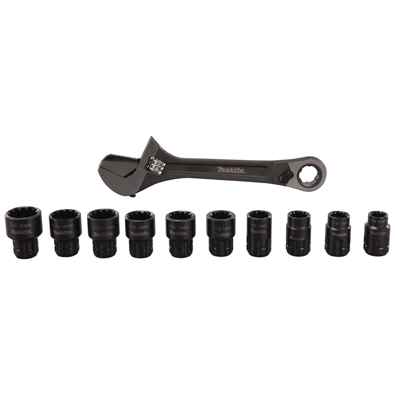 Llave inglesa Set, 11 pcs Makita B-65458