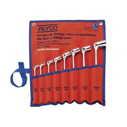 Juego 8 Llaves Vaso Articulada B/Nylon Alyco