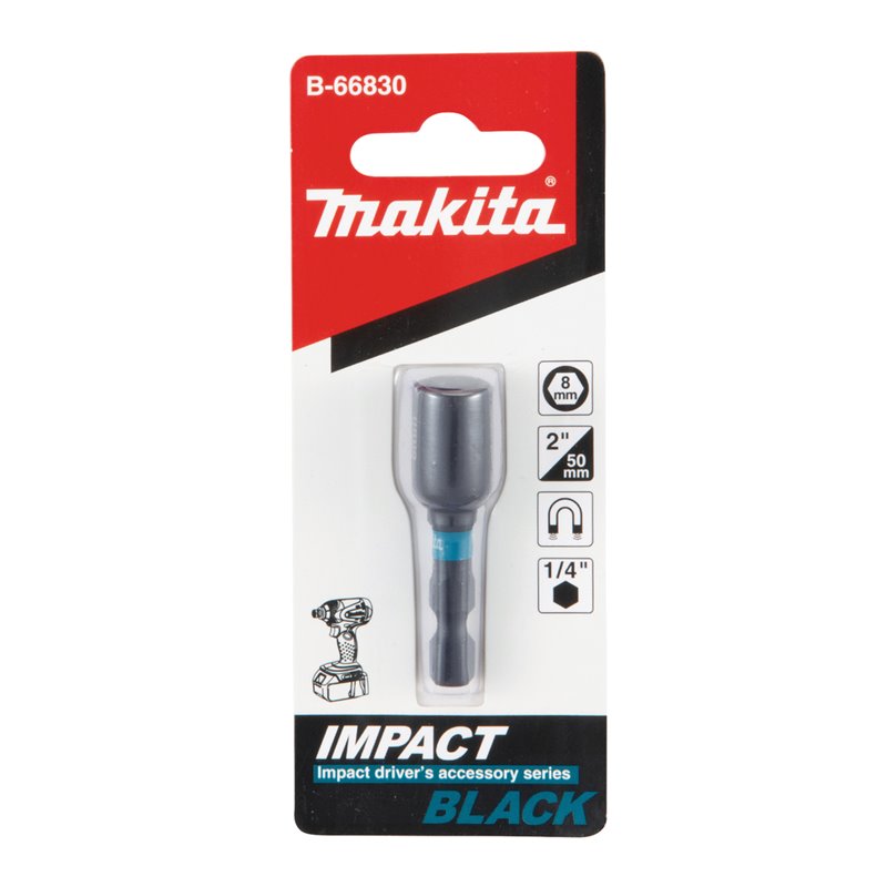 Llave de vaso magnética, 1/4", 8 x 50 mm Makita B-66830