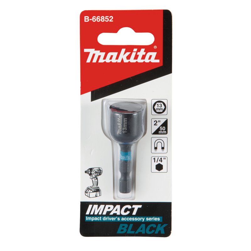 Llave de vaso magnética, 1/4", 13 x 50 mm Makita B-66852