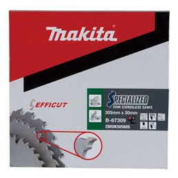 Disco sierra circular , Efficut T.C.T, 305 x 30 mm, 60 D Makita B-67309