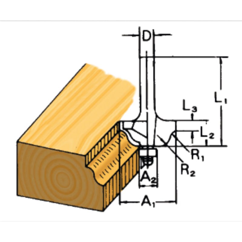 Fresa molduradora, 28 x 12 x 6 mm Makita D-09581