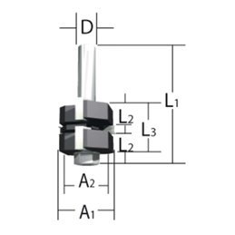 Fresa machi-hembradora, 41 x 38 x 12 mm Makita D-12027