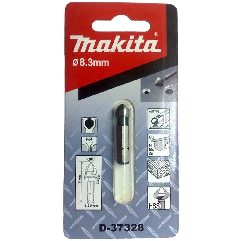 Avellanador de acero 90°, HSS, 8,3 mm Makita D-37328