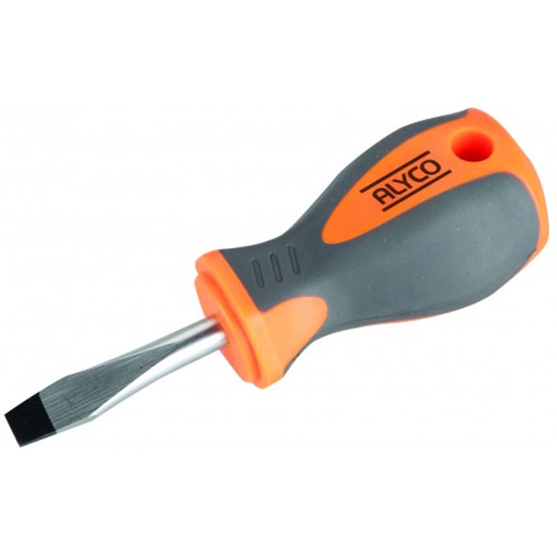 Destornillador Corto B/Plana Alyco Orange 6,5X38 Alyco