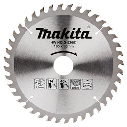 Disco sierra circular , Standard T.C.T 185 x 30 mm, 40 D Makita D-52607