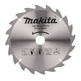 Disco sierra circular , Standard T.C.T. 235 x 30 mm, 20 D Makita D-52613