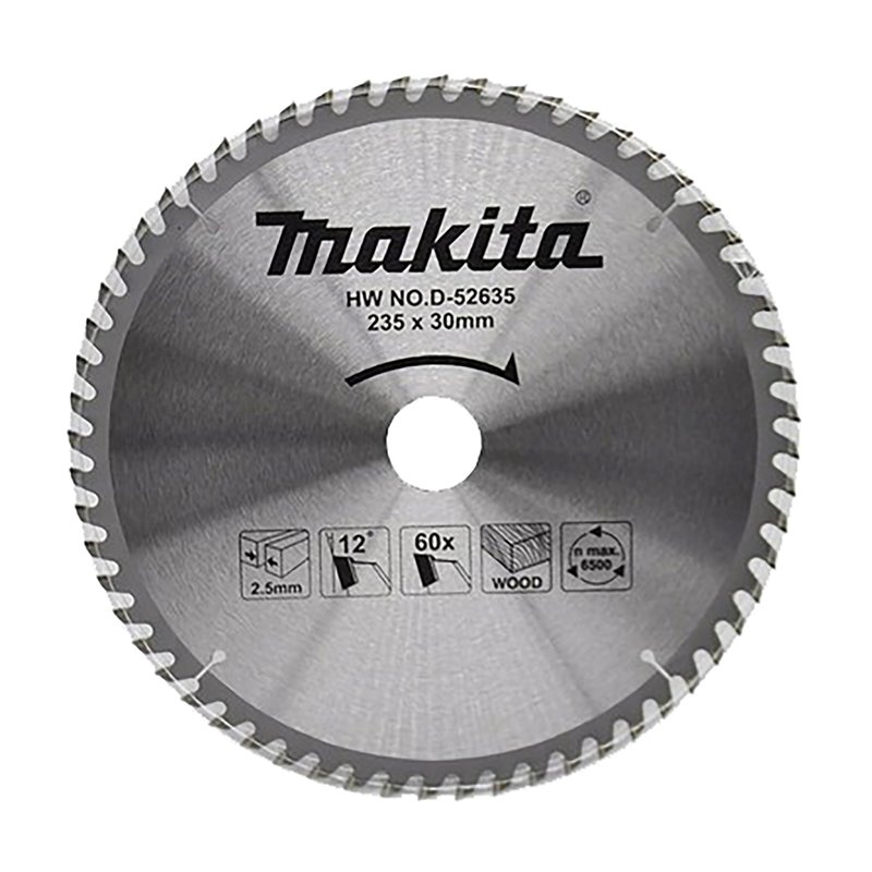 Disco sierra circular , Standard T.C.T 235 x 30 mm, 60 D Makita D-52635