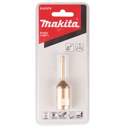 Broca de diamante para amoladora, 6 mm Makita D-61070