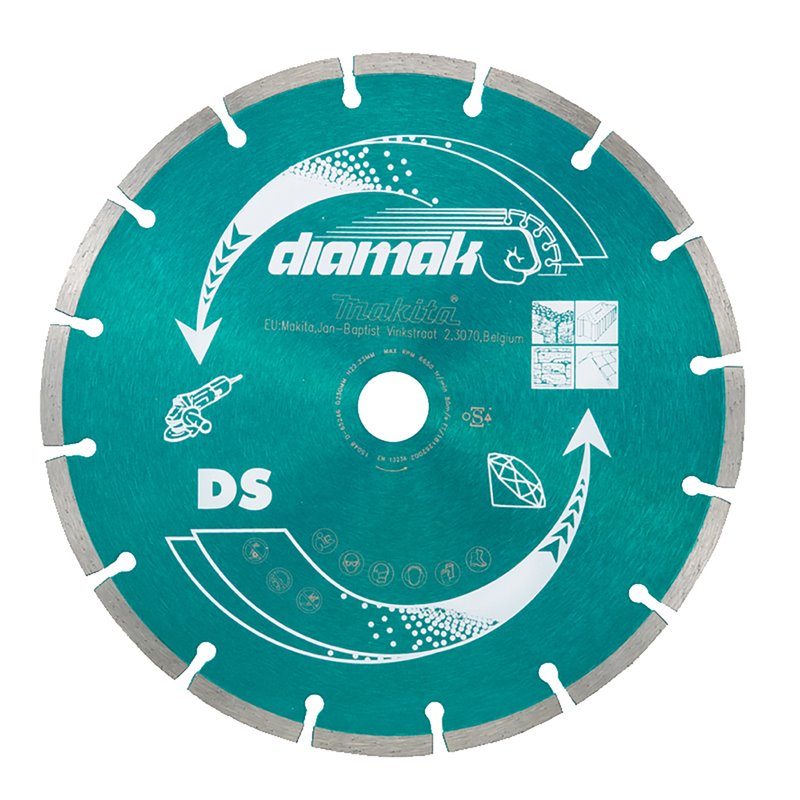 Disco de diamante Diamak, 230 x 22,23 mm, Seco Makita D-61145