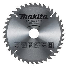 Disco sierra circular , Standard T.C.T. 190 x 30 mm, 24 D Makita D-64973