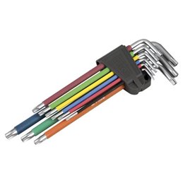 Juego 9 Llaves Torx Inv Multicolor Alyco