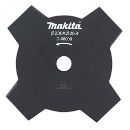 Disco circular 4 dientes, 230 x 25,4 mm, Césped Makita D-66008
