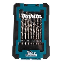 Set de brocas de metal  HSS-G, 19 pcs Makita D-67549