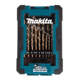 Set de brocas de metal  HSS-Co, 19 pcs Makita D-67561