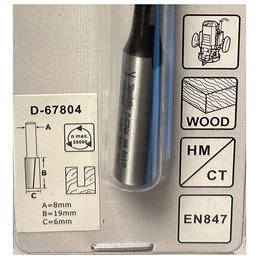 Broca recta , T.C.T, 6 x 51 mm Makita D-67804