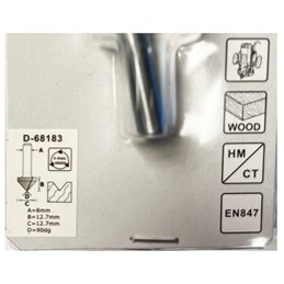 Broca de ranura en V, 12.7 x 12.7 x 8 mm Makita D-68183