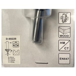 Broca de ranura en V, 2 filos, 90º 19mm Makita D-68220