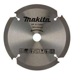 Disco sierra circular  P.C.D. 165 x 20 mm, 4T Makita D-72067