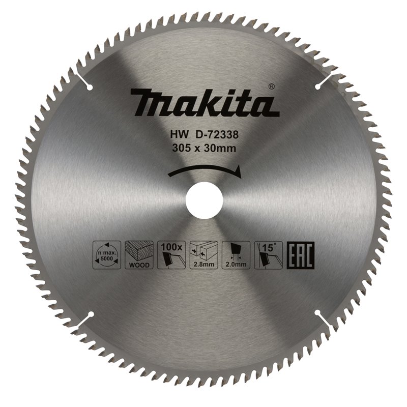 Disco sierra circular , Standard T.C.T. 305 x 30 mm, 100 D Makita D-72338