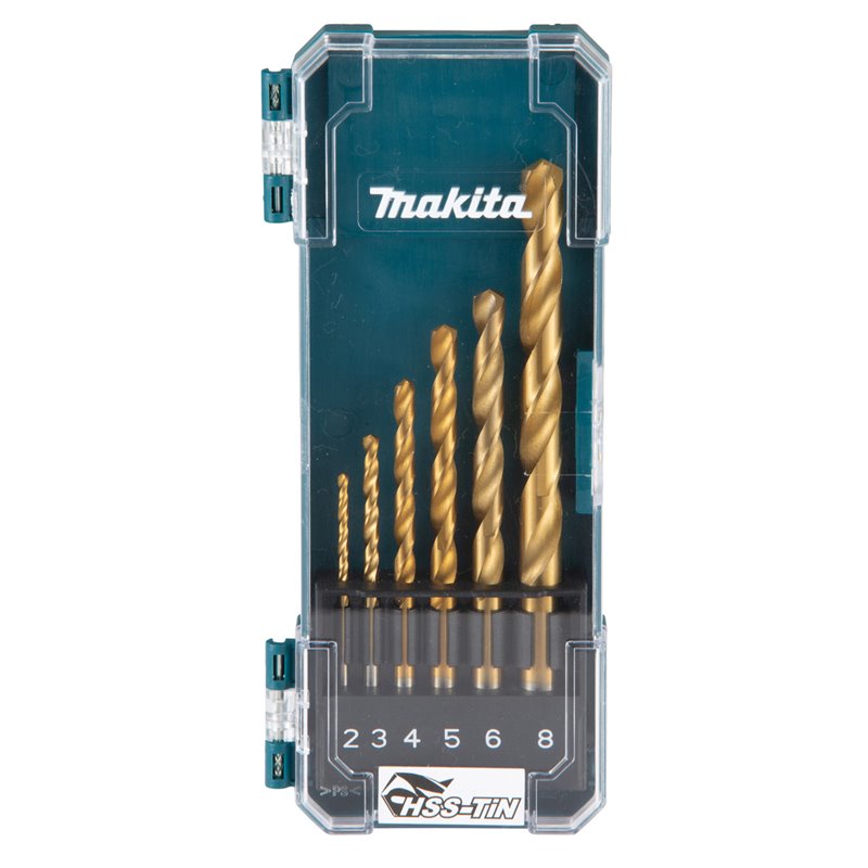 Set de brocas de metal  HSS-Tin, 2 - 8 mm, 6 pcs Makita D-72833