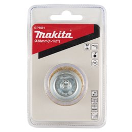 Copa ondulada latonada para taladro 38 mm, 0,3 mm, 1/4" Makita D-73601