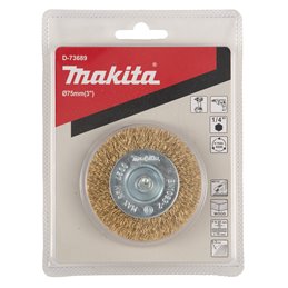 Cepillo oblicuo latonado para taladro, 75 mm, 0,3 mm, 1/4" Makita D-73689