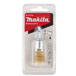 Cepillo de acabado latonado para taladro, 19 mm, 0,3 mm, 1/4" Makita D-73710