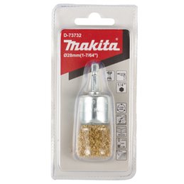 Cepillo de acabado latonado para taladro, 28 mm, 0,3 mm, 1/4" Makita D-73732