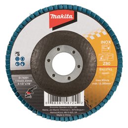 Disco de láminas 115 x 22,23 mm, Z80 Makita D-74201