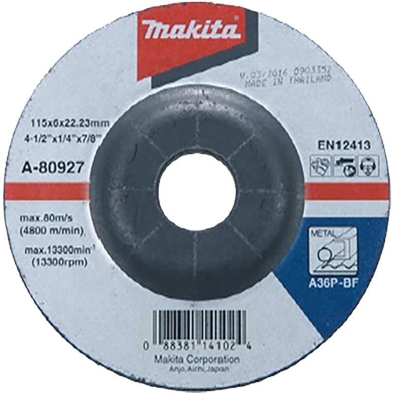 Disco esmerilador 115 x 6,0 mm, A24P Makita D-74485