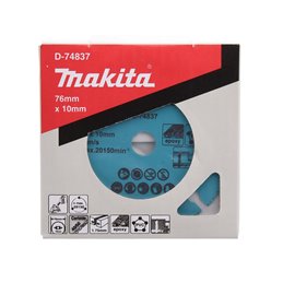 Disco de carburo de tungsteno, 76 x 10 mm Makita D-74837