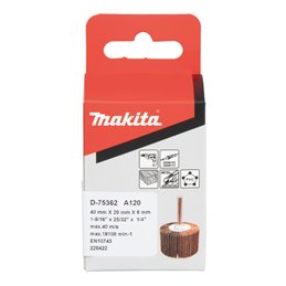 Cepillo lijas taladro, Ø40 x 20 mm, A120 Makita D-75362