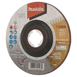 Disco de rectificar X-Lock, 125 x 6,0 mm, WA36N Makita E-00402