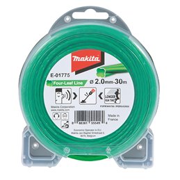 Hilo de cuatro hojas de nylon de 2,0 mm x 30 m Makita E-01775