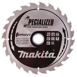 Disco sierra circular , Efficut T.C.T, 235 x 30 mm, 24 D Makita E-01909