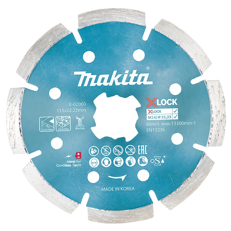 Disco de diamante 115 mm, X-LOCK Makita E-02060