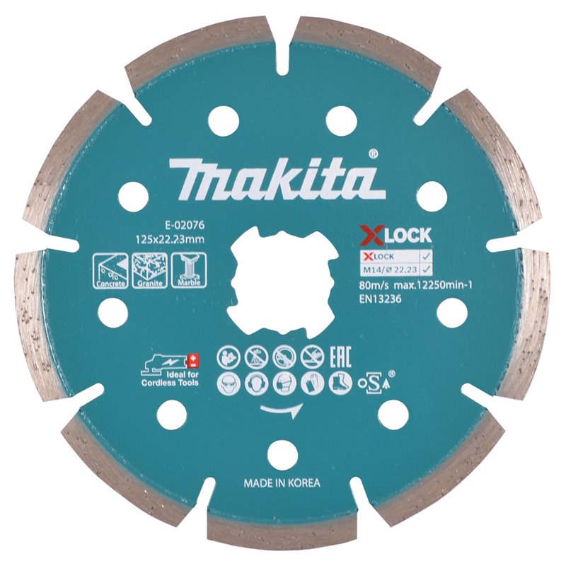 Disco de diamante 125 mm, X-LOCK Makita E-02076