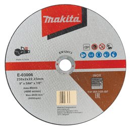 Disco de corte 230 x 2,0 x 22,23 mm, WA36R Makita E-03006-25