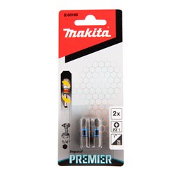 Punta torsión Impact Premier, PZ1, 25 mm, 1/4", 2 pcs Makita E-03165