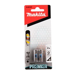 Punta torsión Impact Premier, PZ3, 25 mm, 1/4", 2 pcs Makita E-03187