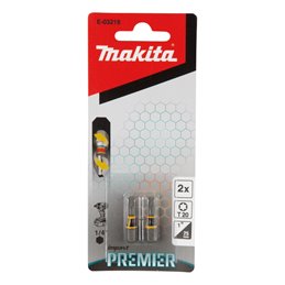 Punta torsión Impact Premier, D 20, 25 mm, 1/4", 2  pcs Makita E-03218