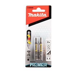 Punta torsión Impact Premier, D 15, 50 mm, 1/4", 2 pcs Makita E-03333