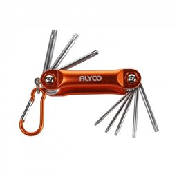 Juego 8 Llaves Torx En Navaja Metálica Alyco Orange Alyco