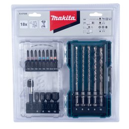 Set de puntas y brocas 18 pcs Makita E-07026