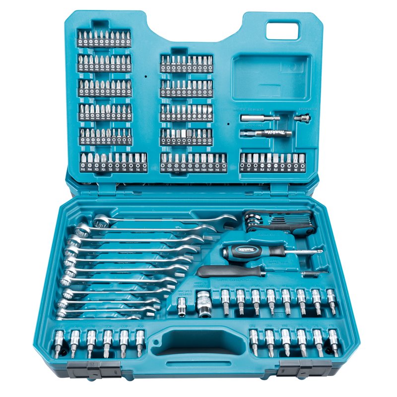 Set de llaves, puntas y vasos, 221 pcs Makita E-10883