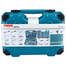 Set de llaves, puntas y vasos, 221 pcs Makita E-10883