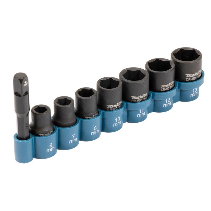 Llaves de vaso  1/4", 8 pcs Makita E-12289