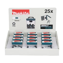 Punta Impact Black, PZ2, 25 mm, 25 pcs x 12 Sets Makita E-12376-12